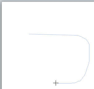 Freeform line continued on straight line