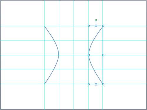 Hyperbola drawn in PowerPoint