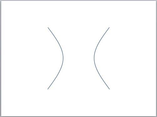 Hyperbola is drawn in PowerPoint
