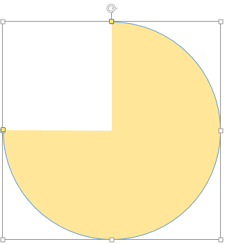 Pie shape with solid fill