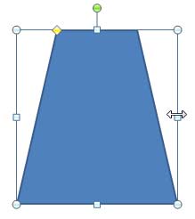 Trapezoid shape resized to match the base of the shopping bag Trapezoid shape resized to match the base of the shopping bag