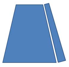 Two trapezoids make a shopping bag without handles! Two trapezoids make a shopping bag without handles!