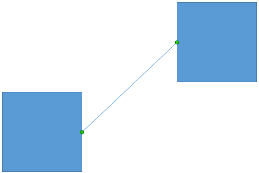 Connector connected to both the shapes