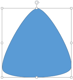 A closed shape drawn with the Curve tool A closed shape drawn with the Curve tool