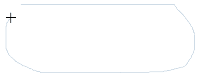 Shape being drawn with the Freeform line tool Shape being drawn with the Freeform line tool