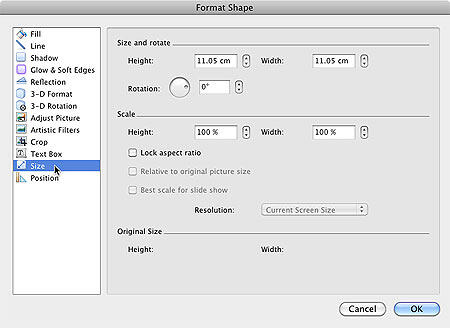 Format Shape dialog box