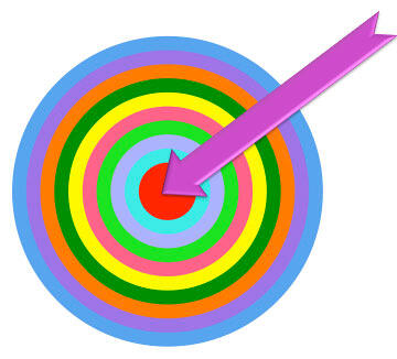 Target with arrow shape added