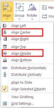 Align drop-down gallery