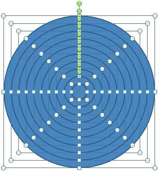 All the circle shapes aligned