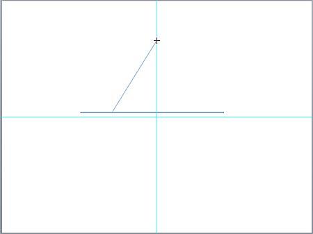 Click on the vertical guide to establish the top point of your parabola