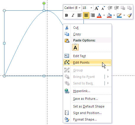 Edit Points option selected