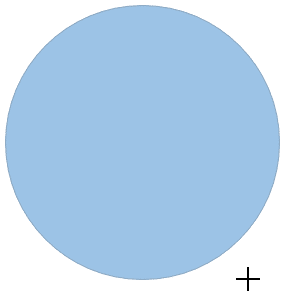 Drawing a circle while holding the Shift key