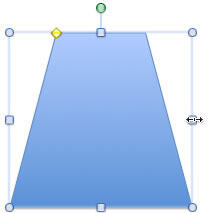 Trapezoid shape resized to match the base of a shopping bag