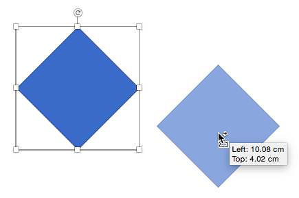 Create duplicate of the selected shape