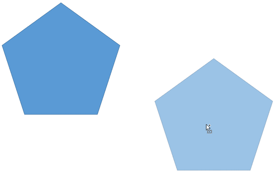 Create duplicate of the selected shape Create duplicate of the selected shape