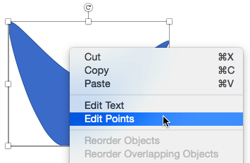 The right-click menu also provides the Edit Points option The right-click menu also provides the Edit Points option
