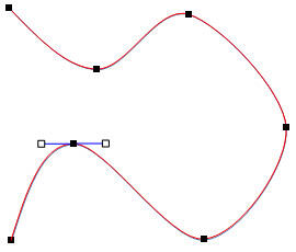 Vertexes (small black squares)