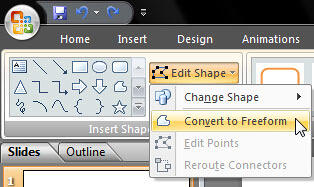 Convert to Freeform option
