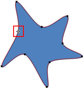 Cursor with a square and four directional arrows