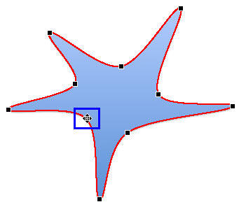 Cursor changed to a square with four directional arrows