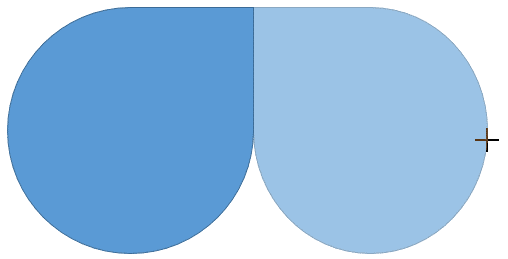 Drag on the other side to flip a shape Drag on the other side to flip a shape