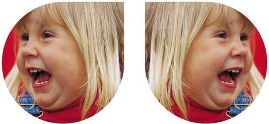 Original and flipped versions of shape with a picture fill