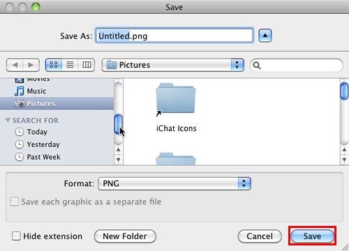 Save dialog box