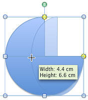 Drag the side handle towards the other end of the shape