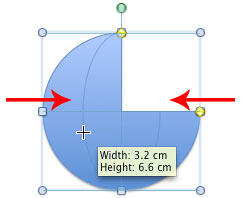 Hold the Alt (Option) key to flip the shape from the center