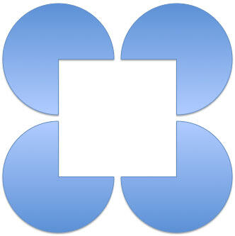 A pattern created by flipping four Pie shapes