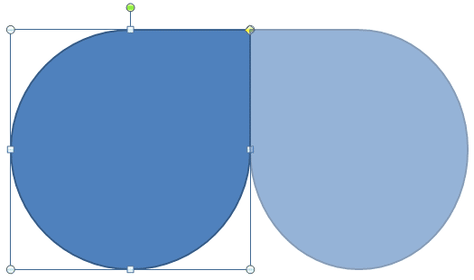 Drag on the other side to flip a shape