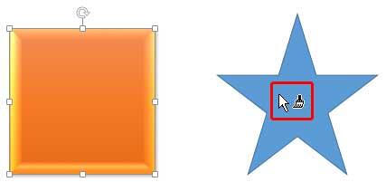 Cursor after clicking the Format Painter button Cursor after clicking the Format Painter button