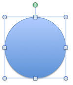 Oval Shape placed on the slide as perfect circle