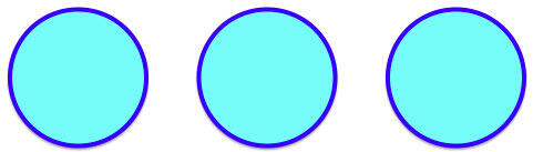 Circles with thick outline and solid fill color