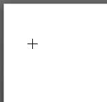 Cursor changes to a cross hair to indicate shape insertion mode