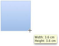 Shape inserted by dragging on the slide Shape inserted by dragging on the slide