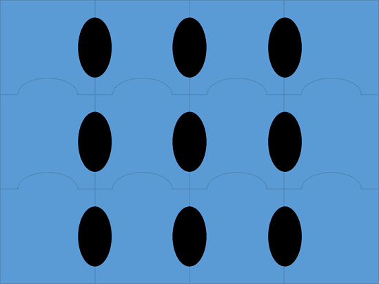 Result of all 8 Oval united to and Square shapes