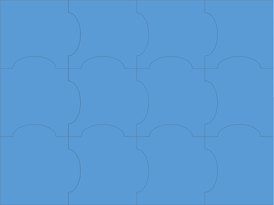 Jigsaw shapes created