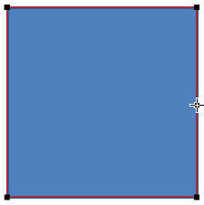 Place cursor over the outline