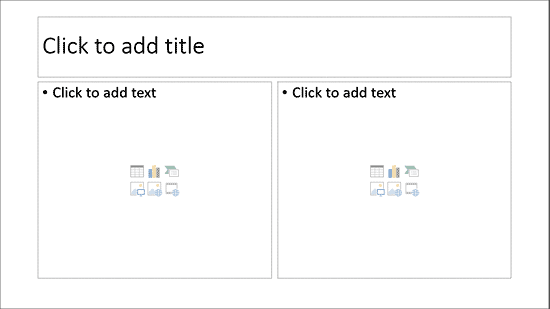 Slide with the Two Content slide layout applied