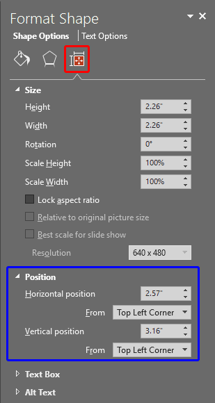 Format Shape Task Pane