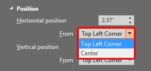 Nudge From drop-down list