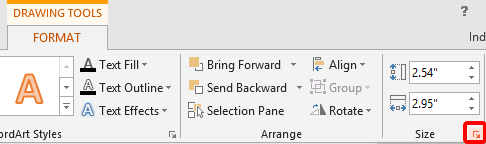 Dialog launcher button Dialog launcher button