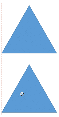 Move shape in straight line Move shape in straight line