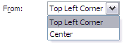 Nudge From drop-down list Nudge From drop-down list