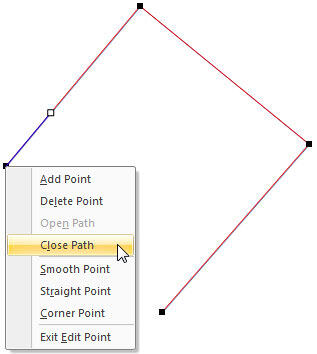 Close Path option