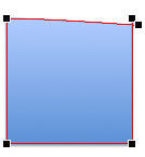 Closed shape opened at the position of the selected point (vertex) Closed shape opened at the position of the selected point (vertex)