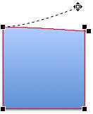 Point being dragged to a new position Point being dragged to a new position