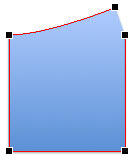 Closed shape changed into an open shape Closed shape changed into an open shape