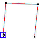 Cursor placed on the opening point of the shape Cursor placed on the opening point of the shape